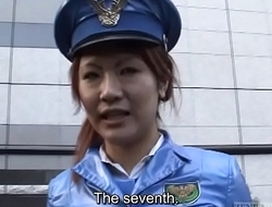 Subtitled Japanese public nudity miniskirt police spoof